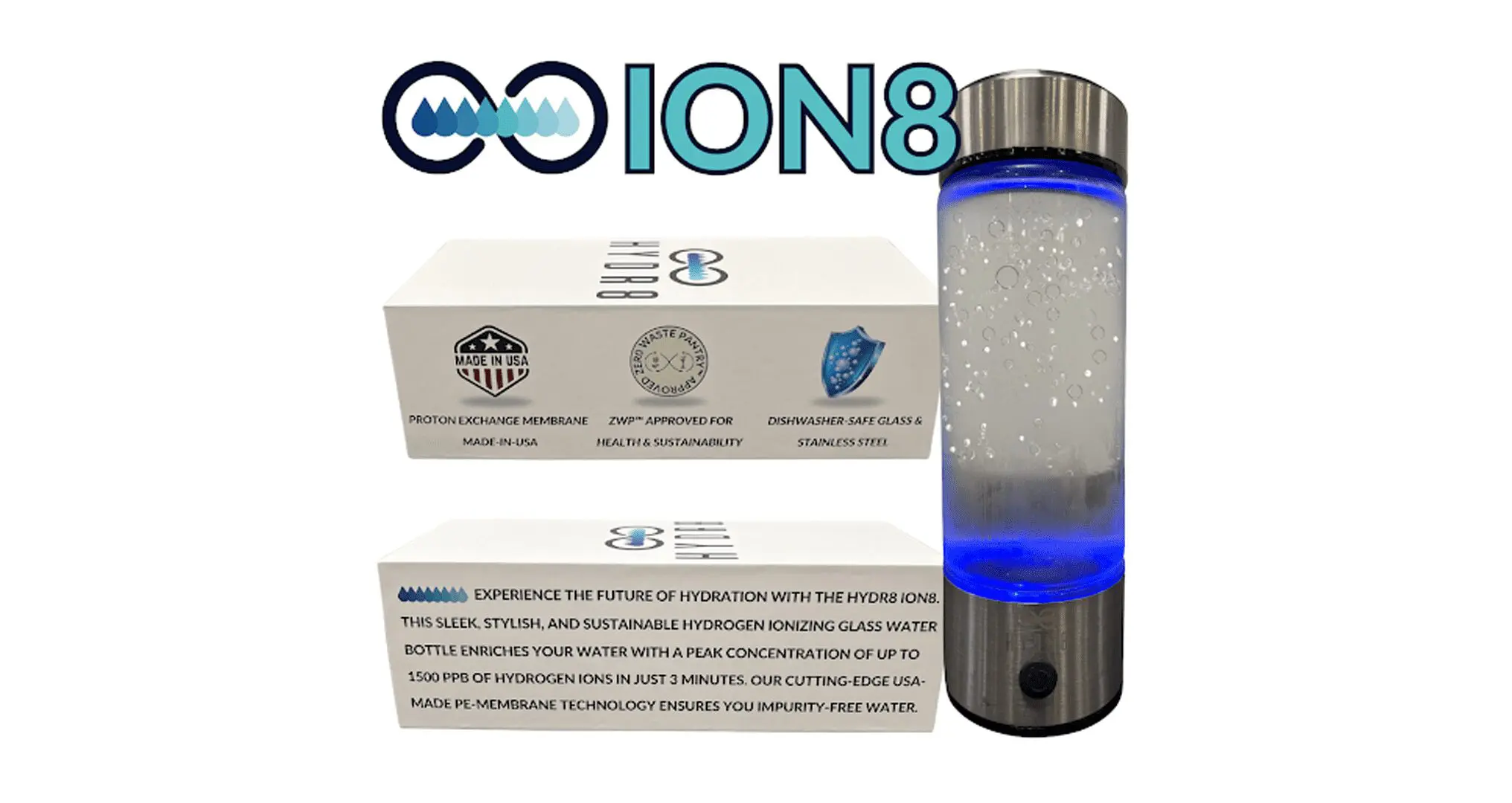 Hydr8 ION8 water bottle