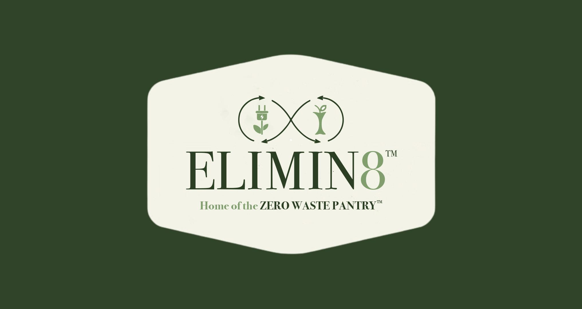 elimin8 on dark green