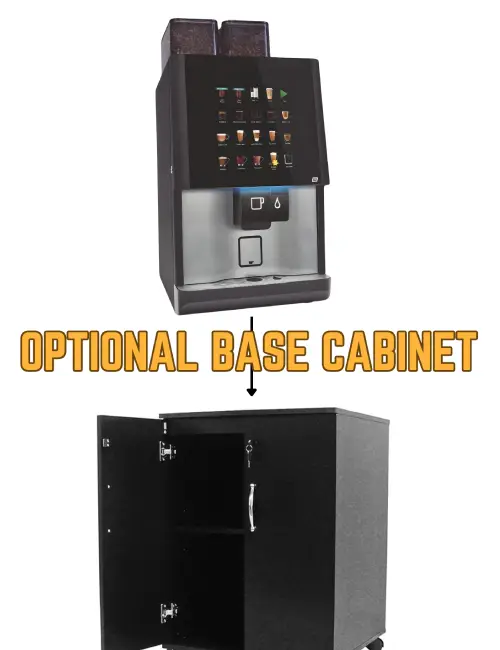 x1 coffee machine with optional base cabinet