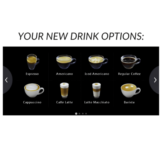 X-Presso Drink Options